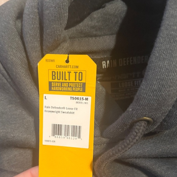 Carhartt Men's Dark Gray Hoodie - Picture 2 of 4